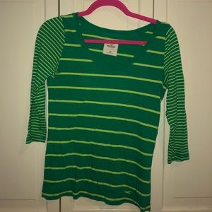 Green striped Hollister shirt